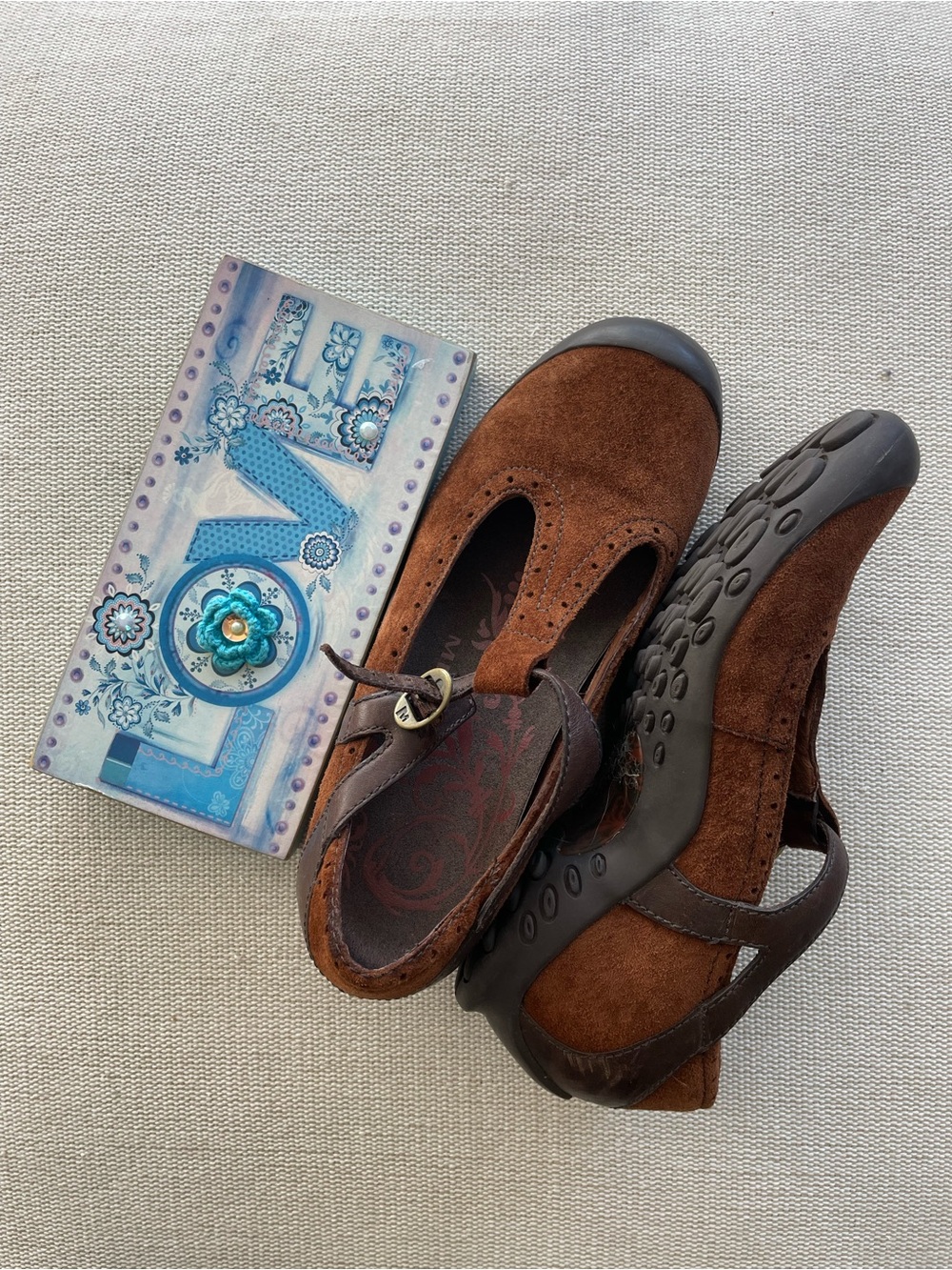 Merrell Plaza Mary Jane T-Strap Dark Spice Suede 
Shoe